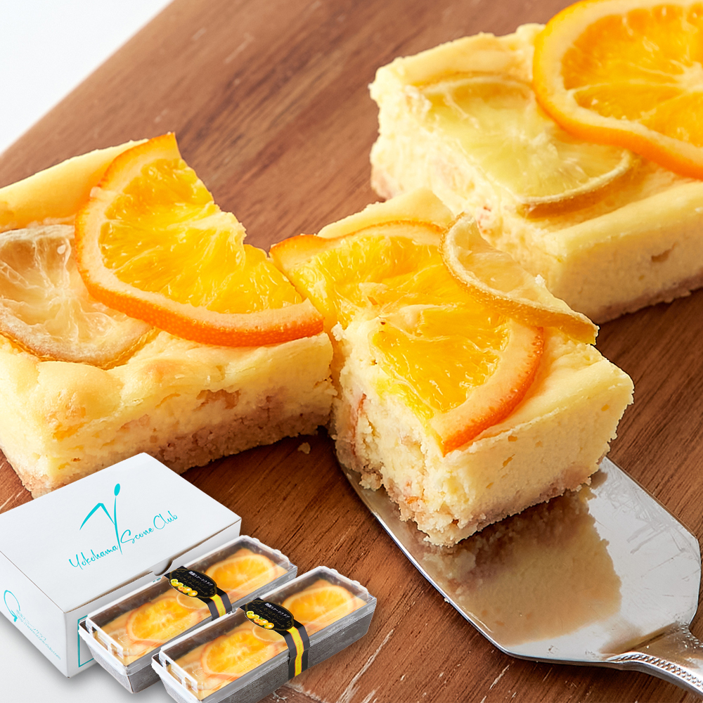 香る柑橘と濃厚クリームチーズが際立つ！レモン＆オレンジプレミアムチーズケーキ2本セット≪冷凍≫