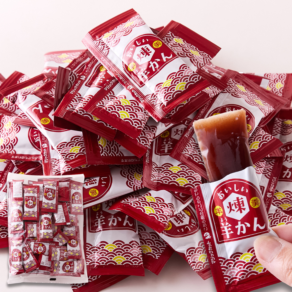 ※独占店舗品※　風味豊かな小豆を使用！手軽に楽しむ本格ようかん！スティック煉ようかん800g