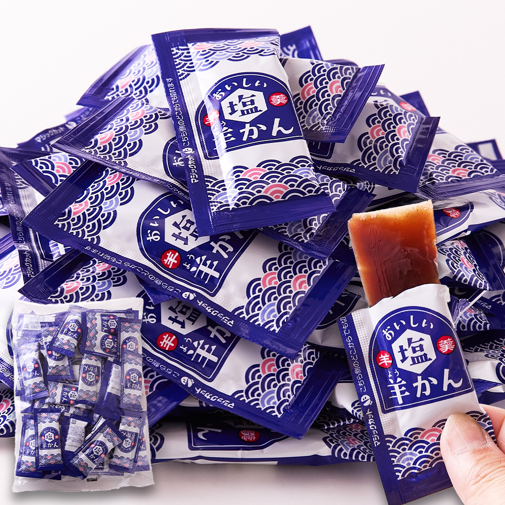 ※独占店舗品※　瀬戸内の花藻塩を使用！手軽に味わえる本格塩ようかん！スティック塩ようかん800g