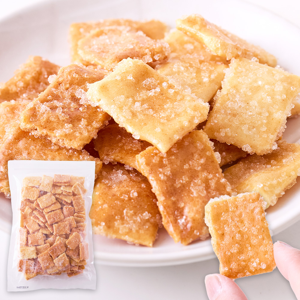 ■アナラボ■　国産もち米使用！あまじょっぱい、ざらめのおかき280g　チャック付き