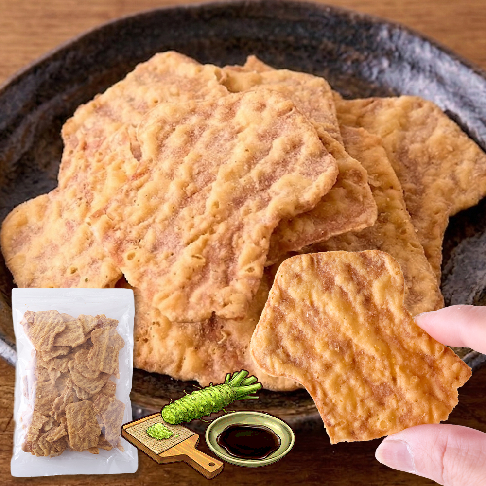 ※独占店舗品※　広島発ご当地スナック×わさび醤油!!訳ありいか姿フライ180g＜わさび醤油味＞